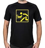 buXsbaum® Sport Performance T-Shirt Tischtennis Piktogramm | M, Schw