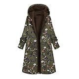 Darringls Wintermantel Damen Übergangsjacke Herbst Winter Outdoormäntel Angenehm Longpullover Warm Langen Teddy Mäntel Softshelljacken Günstig Funktionsjacke Winddicht Windjacken F