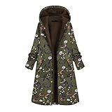 Darringls Winterjacken Damen Lang Winterparka Soft Warm Wintermantel Freizeit Parka Reißverschluss Winterjacken Übergangsjacke Softshelljacke Winddicht Outdoorjacke Sportjack