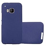 Cadorabo Hülle für HTC ONE M9 in Frost DUNKEL BLAU - Handyhülle aus flexiblem TPU Silikon - Silikonhülle Schutzhülle Ultra Slim Soft Back Cover Case Bump