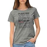 Greys Anatomy Lover Art Damen Grau T-Shirt Size L