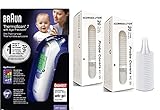 Braun ThermoScan 7 Ohrthermometer mit Alterspräzision (präzise, praktische Temperaturanzeige, Fieber, schnell, einfach zu bedienen), IRT6520 inkl. 100 Sondenabdeckung
