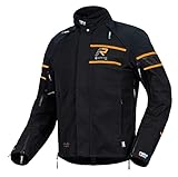 Rukka Gore-Tex Motorradjacke RAPTO-R schwarz-orange 100% Wind-/ Wasserdicht mit Protektoren, 50
