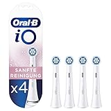 Oral-B iO Sanfte Reinigung Aufsteckbürsten für elektrische Zahnbürste, 4 Stück, sanfte Zahnreinigung mit iO Technologie, briefkastenfähige Verpackung, Muttertagsgeschenk / Vatertagsgeschenk