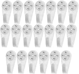 1 Set White Non-Trace Hard Wall Hanger Hook Picture Hanger Set Hard Wall PicturPlastic Hooks Hangers 4-Pin with 2 Optional Sizes(20 x 40 mm/11 x 30 mm) Dauerhaft Nützlich und praktisch Nettes Desig