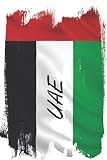 UAE: United Arab Emirates flag Notebook, lined notebook Lined Diary / Journal Gift for United Arab Emirates Flag lover 120 Pages, 6x9, Soft Cover, Matte Finish Paperback