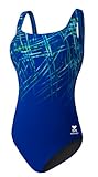 TYR Sport Damen Badeanzug mit Luftschlangen, Aqua Controlfit, Damen, blau, 12