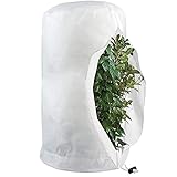 NSXIN Winterschutz für Pflanzen Frostschutz Winter Pflanzenschutz Schutzhülle, Atmungsaktiv Reißfest Frostschutzhaube, Wiederverwendbar Pflanzenschutzhaube Warme Abdeckungen (80 * 100cm,Weiß)