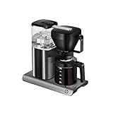 CJSWT Kaffeemaschine, 10 Tasse Kaffeemaschine mit Kaffeefilter und Glaskaraffe, kleine Tropfkaffeemaschinen mit Dekoration für Zuhause, Reisen & Büro, Schw