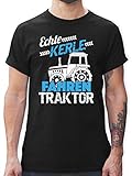 Landwirt Geschenk Bauer - Echte Kerle Fahren Traktor - L - Schwarz - Tshirt sprüche Traktor - L190 - Tshirt Herren und Männer T-S