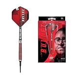 Target Darts Stephen Bunting 4. Gen. 90% Wolfram Softdarts-Set (18gr), Silber und Rot, 18 G