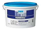 HERBOL HERBOSIL Silikon-Harz-Fassadenfarbe | Profi-Silikat- Fassadenfarbe weiss 12,5 L
