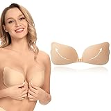 Klebe BH, Trägerloser BH, Push-up BH, mit Dem Selbstklebendem (C)