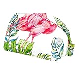 Red Crane Printed Nursing Kappen für Frauen 2 Arbeitspakete Hut Adjustable Scrub Cap mit Knöpfen und Schweißb