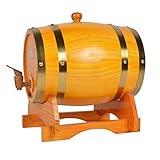 catch-L Eichenfass Haushaltsweinfass Lagerfass mit Zapfhahn für Bier Whisky Rum Port(Size:20L)