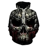 NHhuai Sweatshirt Sweatjacke Pullover Sweat Hoody 3D gedruckte Kap
