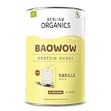 Protein Vegan - Berlin Organics - Baowow Protein-Pulver Vanille - 100% Bio Protein Shake aus veganen Proteinen - Mehrkomponentenprotein 400g mit natürlicher V