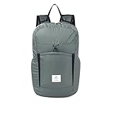 Naturehike Ultra Leichtes Packbar Wasserdicht Wandern Daypack, Kleiner Rucksack Dauerhaft Handliche Faltbare Perfekt für Klettern Camping Rucksack Radfahren(Grau 25L)