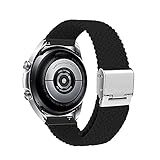 Niboow 22mm Solo Loop Armband Kompatibel mit Samsung Galaxy Watch 3 45mm, Nylon Sport Ersatzband für Samsung Gear S3 Frontier/Samsung Gear S3 Classic/Samsung Galaxy Watch 46mm/Samsung Gear S-Schw