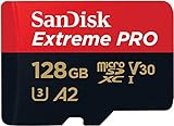 SanDisk Extreme Pro 128GB microSDXC Memory Card + SD Adapter with A2 App Performance + Rescue Pro Deluxe 170MB/s Class 10, UHS-I, U3, V30
