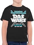 Schulkind Einschulung und Schulanfang - Das Wars Kindergarten Blau - 128 (7/8 Jahre) - Schwarz - t Shirt Schulkind 2019 - F130K - Kinder Tshirts und T-Shirt für Jung