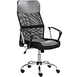 Yaheetech Bürostuhl ergonomischer Schreibtischstuhl Chefsessel Computerstuhl, 360° Drehstuhl, Office Chair, Netz-Rücken, integrierte Lordosenstütze, Große Sitzfläche G