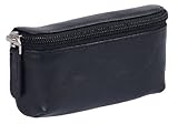 LEAS Kleine Gürtelbörse Echt-Leder, schwarz Travel-L