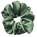 YepYes Fantastische Silk weiche Scrunchies für Frauenhaar, elastische Haar-Bänder Scrunchy Haar-Riegel-Seile Scrunchie Grü
