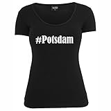 T-Shirt #Potsdam Größe 4XL Farbe Schwarz Druck W