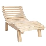 TUGA Holztech Massive extrem stabile Gartenliege Franzi Relaxliege Waldsofa Himmelsliege Holzliege (Breite 140cm Einstiegshöhe 60cm)