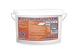 trendybau 1K Pflasterfugenmörtel KeramikFuge für unkrautfreie Fugen - 10 kg (Natur) - geeignet für keramische Terrassenplatten und Feinsteinzeug-Beläge mit Engen Fug