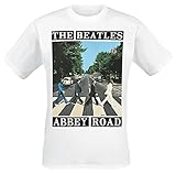 The Beatles Abbey Road Block Title Männer T-Shirt weiß L 100% Baumwolle Band-Merch, B