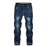 UNOZAVER Jungen Jeans Hose Kinder Jeanshosen mit elastischem Bund 164 170