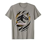Jurassic Park Slashed Yellow Glow T-Rex Logo T-S