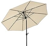 Schneider Sonnenschirm Adria, natur, 300 cm rund, 684-02, Gestell Alu/Stahl, Bespannung Polyester, 7 kg
