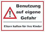 HB-Druck Benutzung auf eigene Gefahr Schild A4 (210x297mm)