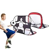 Fussballtore für Garten Kinder,Pop Up Tor,Fußballtor mit Torwand 2 in 1 fussballtor draußen Faltbare Fußballtore für Kinder Fußballtraining Garten,Indoor, Outdoor 110 x 80 x 80