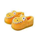 ROMIDA Hausschuhe Kinder Plüsch Tiere Pantoffeln Filz rutschfest Weiche Sohle Krabbelschuhe Baby Fleece Gefüttert Winter Warm Barfußschuhe Puschen Slippers Lauflernschuhe Jungen M