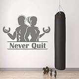 Männer und Frauen werden niemals die Wandtattoos Abziehbilder Turnhalle Wanddekoration-60x42