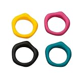 Innersetting 4-teiliges Ring-Set für Frauen mit einfachen, unregelmäßigen Kunstharzringen, matt, einfarbig, für Jahrestag, Geburtstag, Valentinstag
