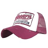 Rongyuan Vintage Basecap Herren Damen Logo Mütze mit Netz Snapback Cap Sommer Sonnenschutz Hut Kappe Schirmmütze Baseball Cap Baseballkapp