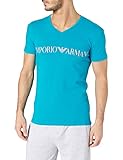 Emporio Armani Underwear Mens Megalogo T-Shirt, Ocean, M