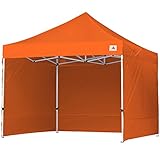 ABCCANOPY Pop-Up Pavillon Festival Sonnenschutz mit 4 Seitenteilen 3x3M Kommerzielle -Serien,Orang