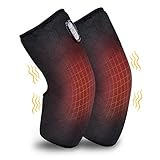 Comfier Vibration Kniemassagegerät mit Wärme, Einstellbare Größe Knie Massagegerät für Knieverletzungskrämpfe Gelenkschmerzlinderung Knie Protektoren Passend für Männer F