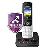 Panasonic KX-TGH720GS Schnurlostelefon mit Anrufbeantworter (DECT Telefon, strahlungsarm, Farbdisplay, Anrufsperre, Freisprechen) schw