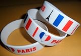 Paris Stadt Silikon Armband Land Flagge Multicolor Gummi Souvenir Mode Sport Armb