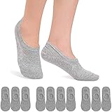 BNHJU Unsichtbare kurze Silikonsocken, rutschfest, für Herren und Damen, Sneaker, Füße, Socken (Grau, Einheitsgröße)