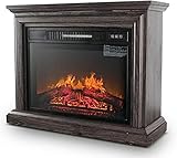 XJZKA Elektrokaminheizung Flammeneffekt Wohnzimmer bodenstehend Elektrokamin mit Umrandung mit Fernbedienung Mit Holzofen LED-L