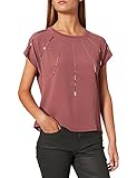 ONLY Damen ONLLOUISA S/S Sequins TOP JRS T-Shirt, Rose Brown/Stripes:Sequins, XS