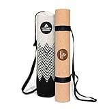 Secoroco Yogamatte Kork - getestet mit SEHR GUT - 3 mm Stärke - rutschfest, vegan & nachhaltig - Yoga Matte aus Kork & Kautschuk inklusive Yog
